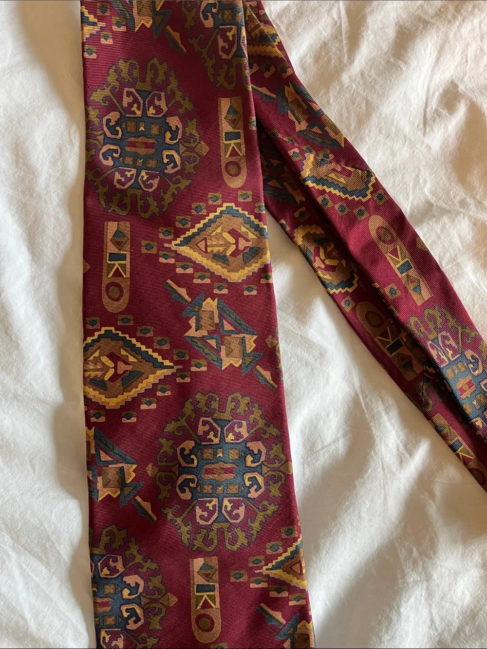 Vintage Kuppenheimer Burgundy Silk Tie
